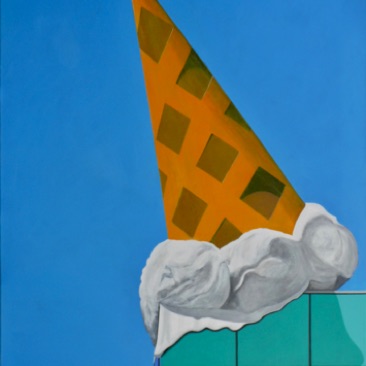 K&ouml;lner T&uuml;te, acrylics on canvas